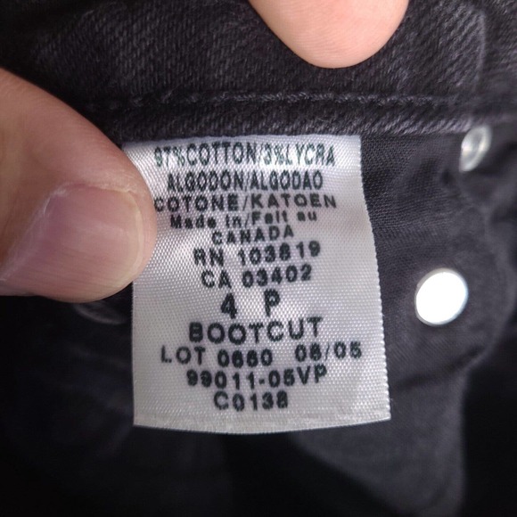 Harley Davidson Jeans Womens 4P Black Denim Bootcut 27x27 Cotton Blend - Picture 9 of 15